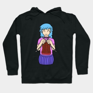 Cute knitting girl Hoodie